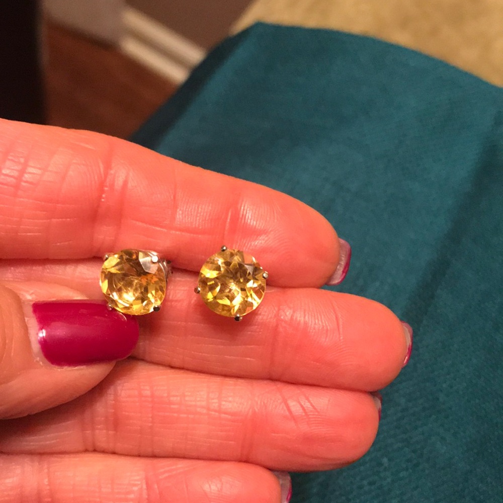 Sterling Silver and Citrine Earrings